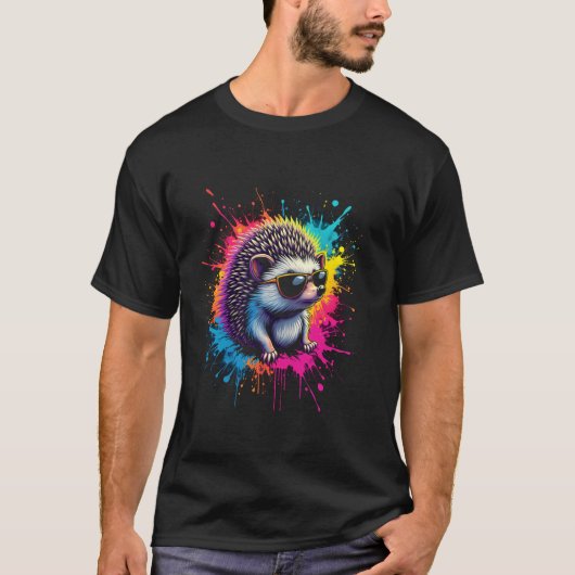 クールなハリネズミ Tシャツ (正面)