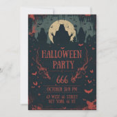 クールなハロウィンナイトパーティー 招待状 (正面)