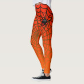 クールなハロウィーンのスパイダー＆ウェブデザイン レギンス (左)