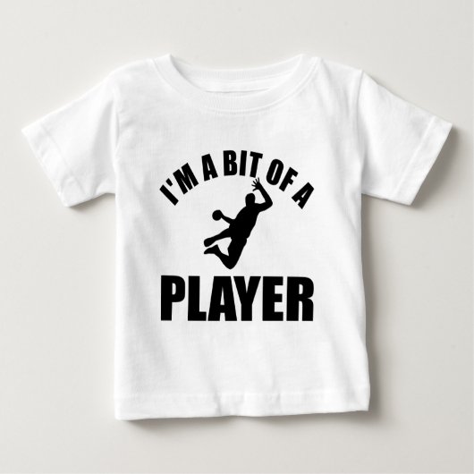 クールなハンドボールのデザイン ベビーTシャツ (正面)
