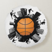クールなバスケットボールの世界 ラウンドクッション (裏面)
