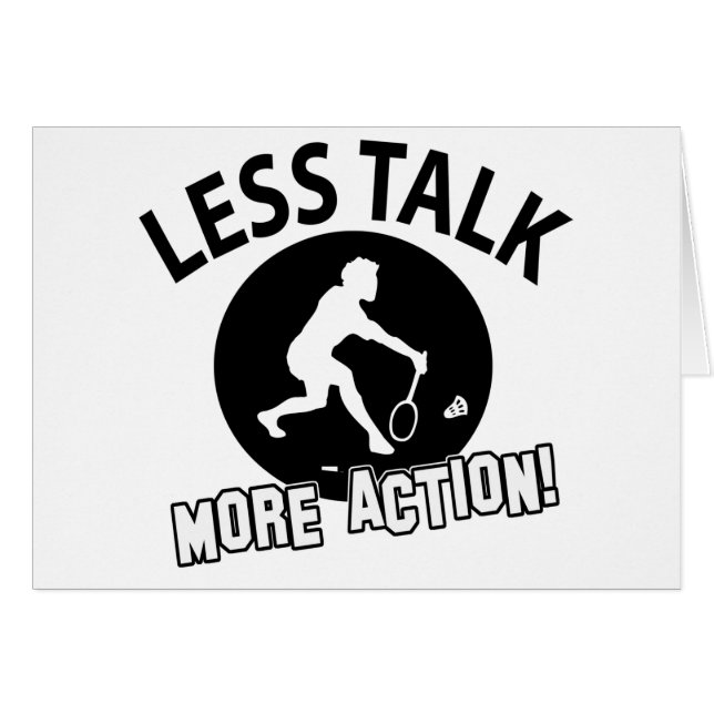 クールなバドミントンのデザイン (正面横)