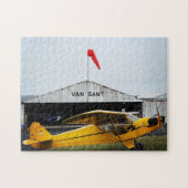 クールなパイパー・キューブ航空機写真 ファミリーナイト カスタム ジグソーパズル (横)