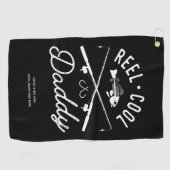 クールなパパのためのパーソナライズされた釣りタオル ゴルフタオル (横)