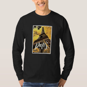 クールなパリエッフェル塔のグラフィックデザインTシャツを楽しもう Tシャツ
