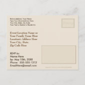 クールなパーソナライズされた野球の卒業招待状 インビテーションポストカード (裏面)