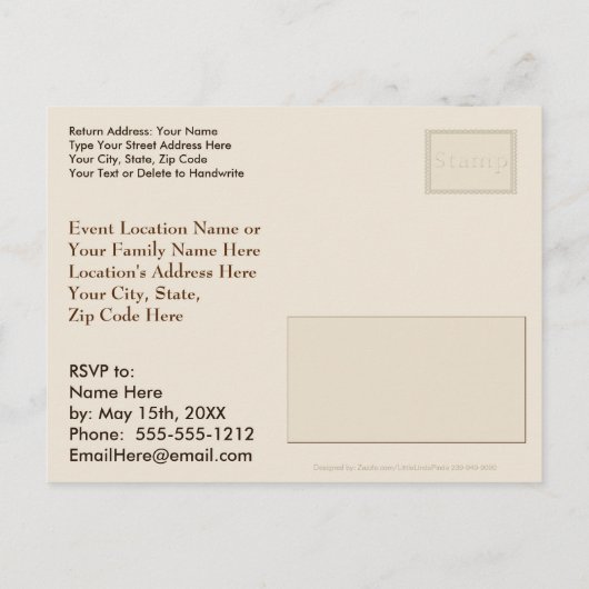 クールなパーソナライズされた野球の卒業招待状 インビテーションポストカード (裏面)