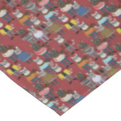 クールなヒップスター猫パターン テーブルクロス (アングル)