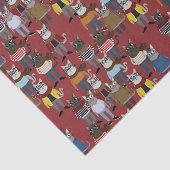 クールなヒップスター猫パターン 薄葉紙 (詳細)