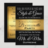 クールなヒップホップ お揃いの バチェラー/バチェレッテ 招待状 (正面/裏面)