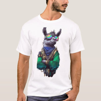 クールなヒップホップ・ラマのサングラス&ストリートウェア Tシャツ