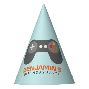 クールなビデオゲームのコントローラーの子供の誕生日 パーティーハット