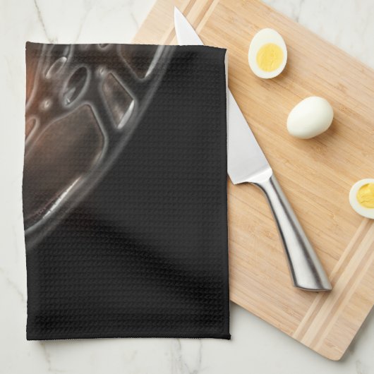 クールなビデオフィルムの生産映画巻き枠 キッチンタオル (四つ折り)