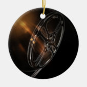 クールなビデオフィルムの生産映画巻き枠 セラミックオーナメント (正面)