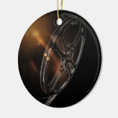 クールなビデオフィルムの生産映画巻き枠 セラミックオーナメント (左)