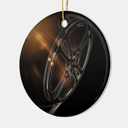 クールなビデオフィルムの生産映画巻き枠 セラミックオーナメント (左)