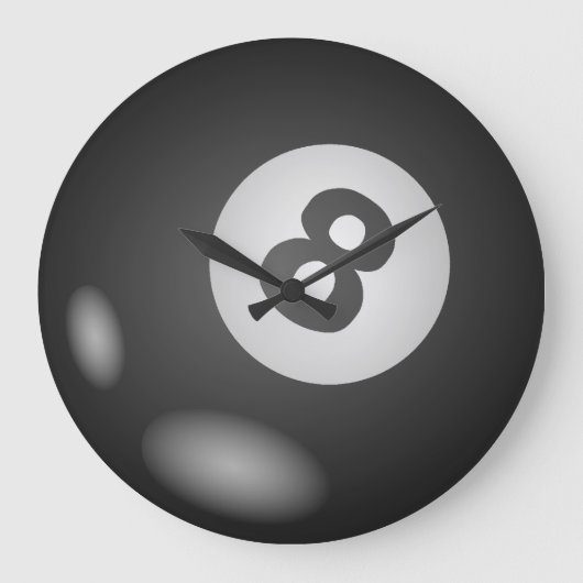 クールなビリヤードの時計 ラージ壁時計 (正面)