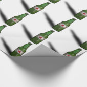 クールなビール瓶のデザイン ラッピングペーパー (角)