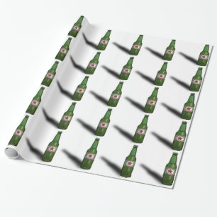 クールなビール瓶のデザイン ラッピングペーパー