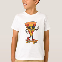 クールなピザスケーター Tシャツ