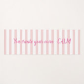 クールなピンクのストライプ - あなた自身の平穏を作り出す ヨガマット (正面(横))