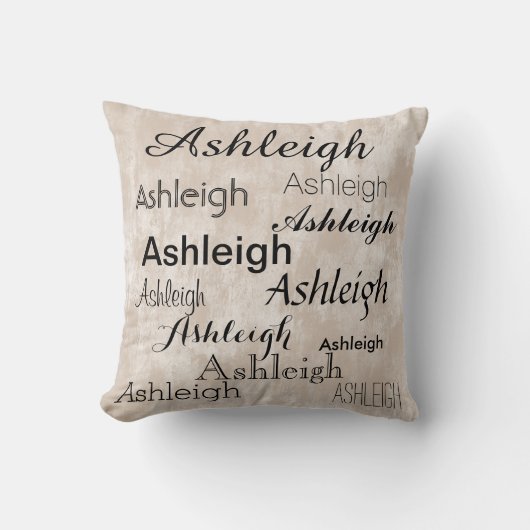 クールなフォントパーソナライズなあなたの名前 クッション (正面)