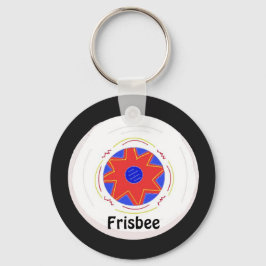クールなフリスビーのデザイン キーホルダー