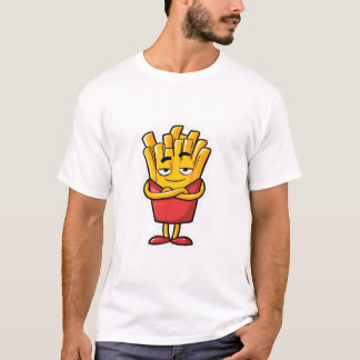 クールなフレンチフライデザイン Tシャツ