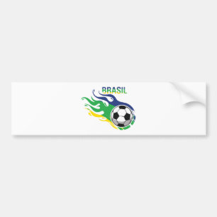 クールなブラジルFutebol バンパーステッカー