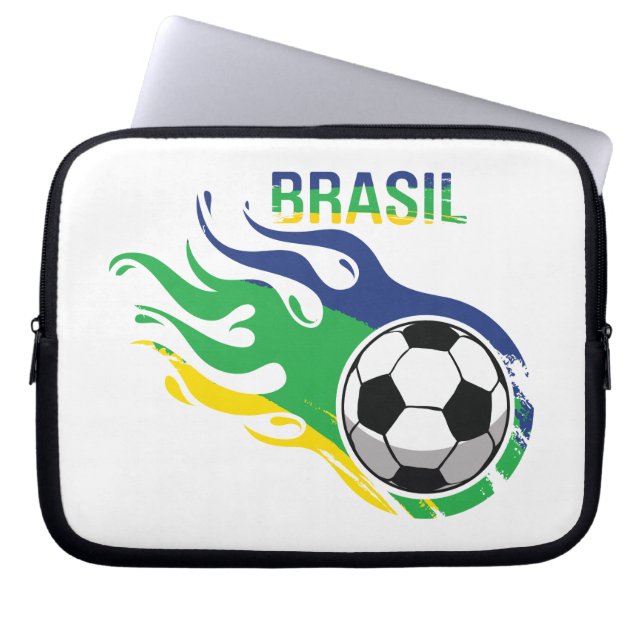 クールなブラジルFutebol ラップトップスリーブ (正面)