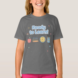 クールなブラックTシャツで学校へ Tシャツ