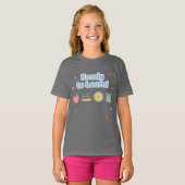 クールなブラックTシャツで学校へ Tシャツ (正面フル)