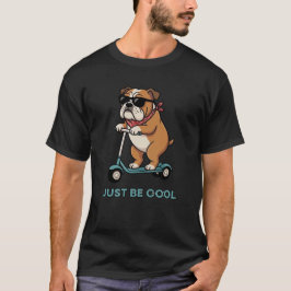 クールなブルドッグデザイン Tシャツ