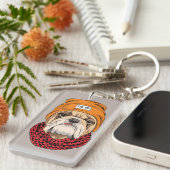 クールなブルドッグ キーホルダー (正面右)