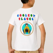 クールなプレイヤーを表すファンキーな文字 Tシャツ (裏面)