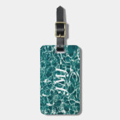 クールなプールの波 ラゲッジタグ (正面縦)