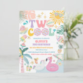 クールなプールパーティーの誕生日招待状 招待状 (スタンド正面)