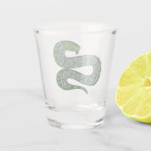 クールなヘビによって金属で処理される種族の芸術 ショットグラス (裏面)