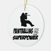 クールなペイントボールのデザイン セラミックオーナメント (左)
