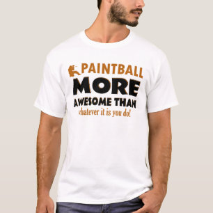 クールなペイントボールのデザイン Tシャツ