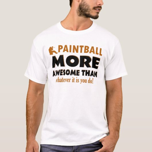 クールなペイントボールのデザイン Tシャツ (正面)