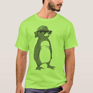 クールなペンギンの身に着けているサングラス Tシャツ