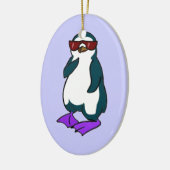 クールなペンギン セラミックオーナメント (左)