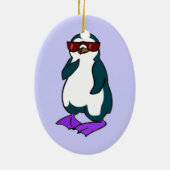 クールなペンギン セラミックオーナメント (裏面)