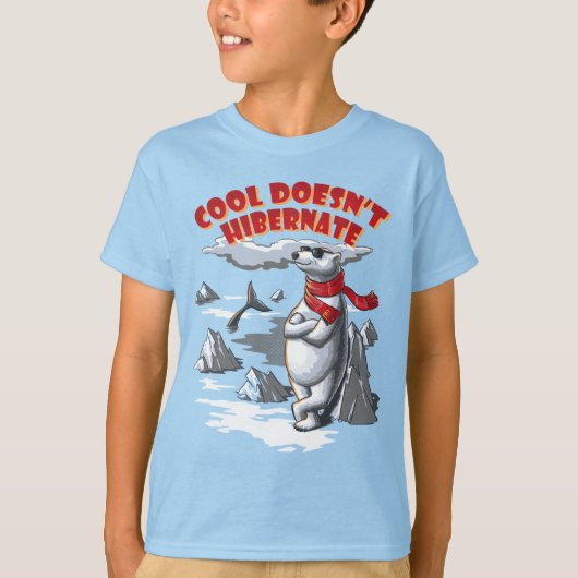 クールなホッキョクグマ Tシャツ (正面)