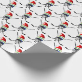 クールなホッケーのクリスマスの包装紙かあなたのイメージ ラッピングペーパー (角)