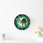 クールなホッケー選手 ラウンド壁時計 (ホーム)