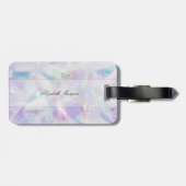 クールなホログラフィック, ダイヤモンドモノグラム-パーソナライズド ラゲッジタグ (裏面横)