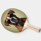 クールなボクサー犬 卓球ラケット (横)