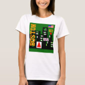 クールなボストン女性のTシャツはギフトを遊ばします Tシャツ (正面)